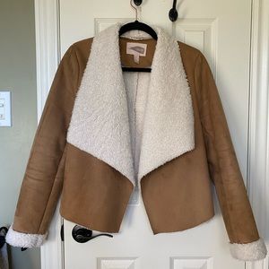 Forever 21 faux suede sherpa jacket